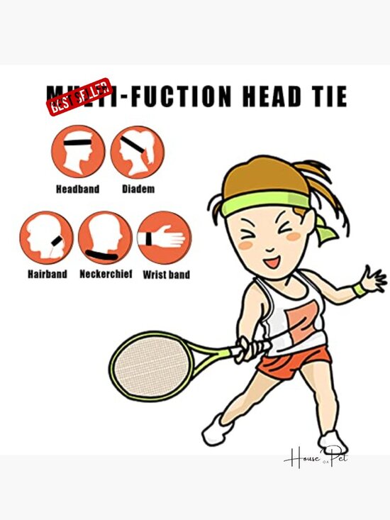 9 Pack Unisex Tie Headbands Sport Hair Band Solid Athletic Sweatbands for main image 5